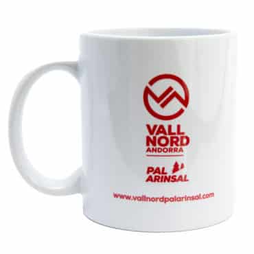 Tassa de porcellana blanca. Edició: Vallnord - Pal Arinsal #Ski&Bike.